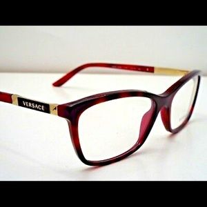 Red Tortoise Versace Eyeglasses.